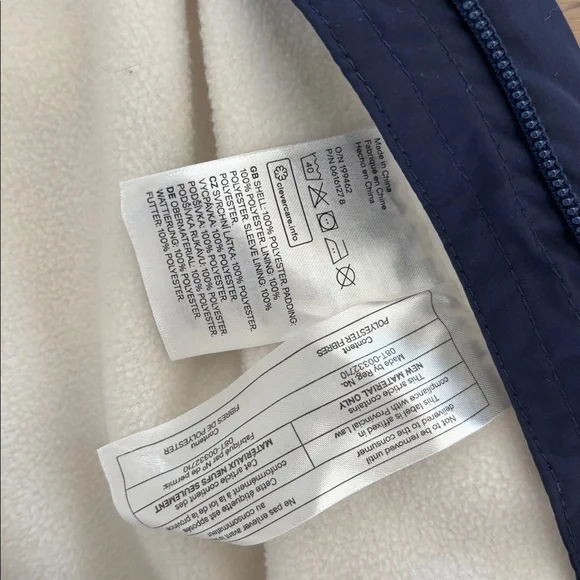 H&M PADDED ALL-IN-ONE SUIT Navy Blue Kids Sleep Sack size 2-6 months - Picture 6 of 8